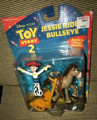 New 2000 Mattel Disney Toy Story 2 Jessie Rides BullsEye Action
