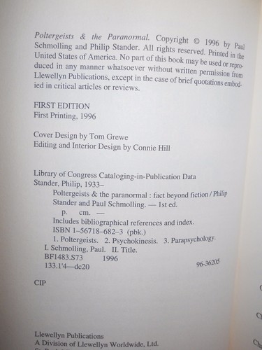 Poltergeists & The Paranormal by Dr. Philip Stander & Dr. Paul Schmolling (1996 - Imagen 6 de 8