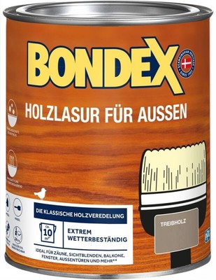 Bondex Holzlasur u. Grundierung, wasserverdünnb Bondex Holzlasur für Außen 0,75 