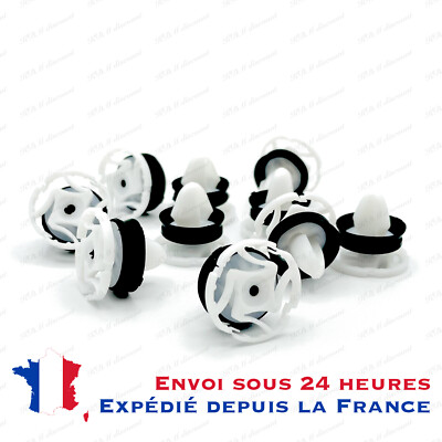 Lot De 20 Clips Agrafes Plastique Pour Renault - Clio II, Kangoo, Megane, Scenic, Etc.