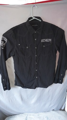 Affliction Black Premium Button Front 
