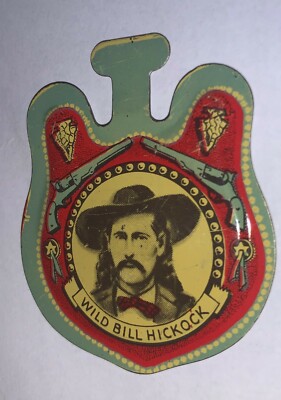 Post Cereal Raisin Bran Buffalo Wild Bill Hickock Metal Tab 