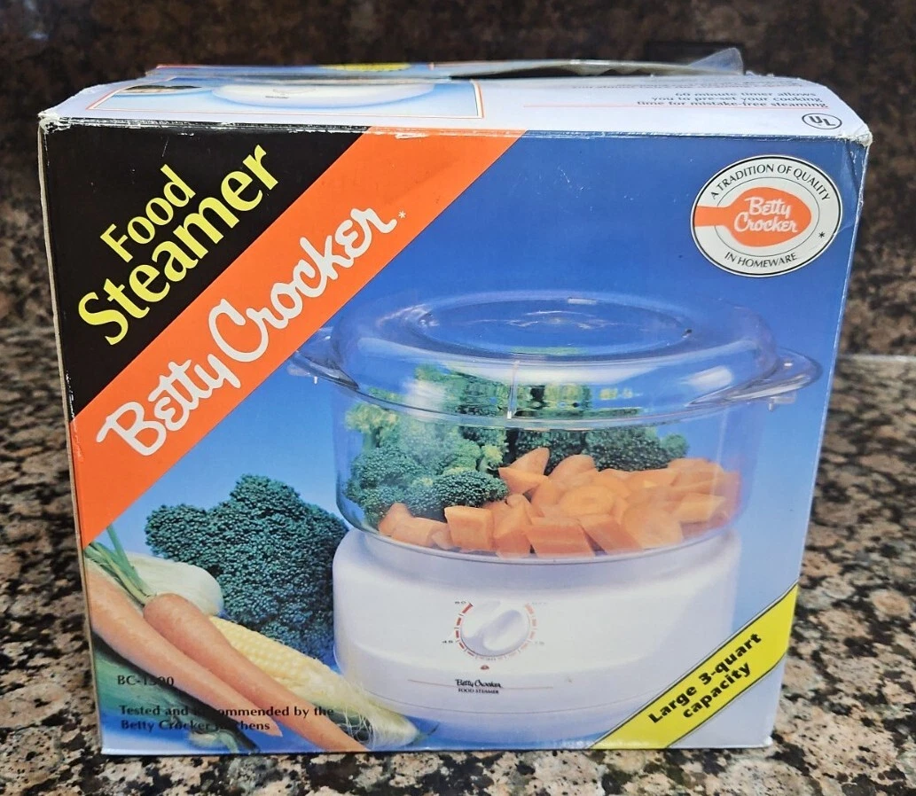 Betty Crocker 3 in 1 Food Steamer (BC-1590) 3 Quart Capacity Used