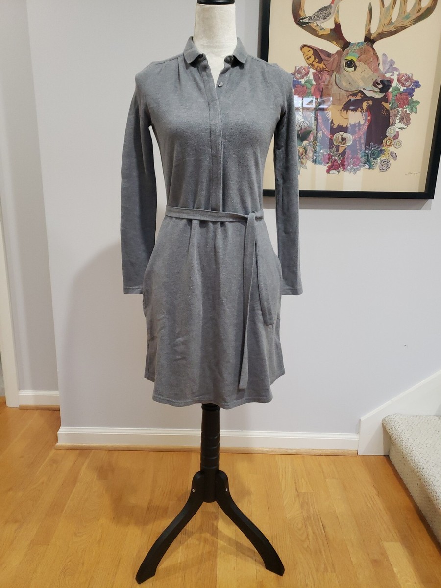 【LACOSTE】 ★ Belted Shirt Dress ★ Cotton 100% Women's Loose Fit Belted Striped Cotton Poplin Shirt Dress