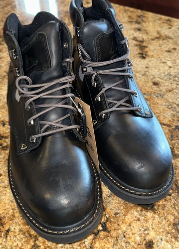 Ace Providence Steel Toe Waterproof Work Boots 76745W Black Wide 9.5 Leather - Picture 2 of 11