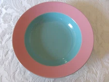 Lindt-Stymeist Colorways-2 Tone -Pink & Turquiose- 9" Rim Soup/Pasta Bowl(s)- 3
