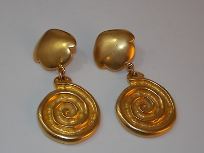 Rlm Robert Lee Morris Klobig Gold Ohrclips Spiral 9f21