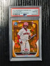 2023 Bowman Chrome Sapphire Edition Cam Collier Prospects SP Orange */75 PSA 10