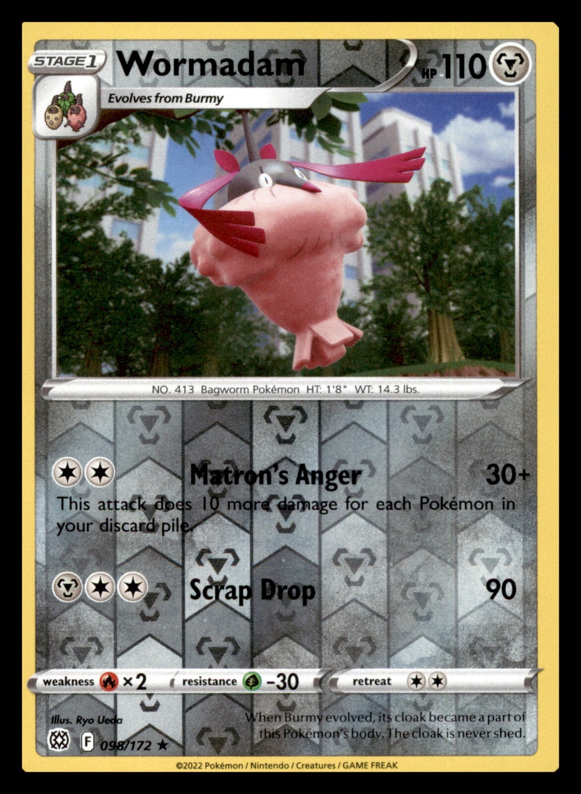 Wormadam [Reverse Holo] #98 Pokemon Brilliant Stars 420
