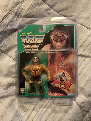 WWF Hasbro Adam Bomb MOC Wrestling Figure Green Ca...
