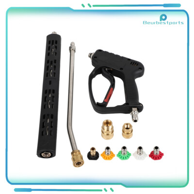 #ad High Pressure Washer Gun 5000PSI 3 8quot; with Extension Wand Trigger Handle 1 4quot; $41.79