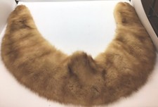 Vintage 1940/50s Light Brown Mink Fur Collar Snap On