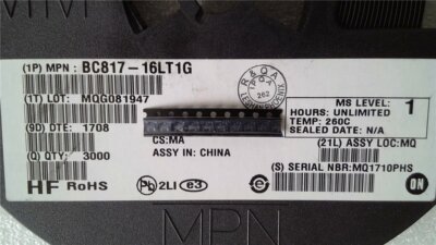 10 x Bipolartransistoren - BJT - BC817-16LT1G - NPN - Single - SOT-23-3 - NEU