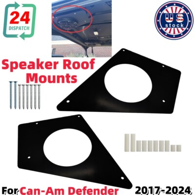 Steel Speaker Roof Mounts -Fits most 6.5''SPEAKERS 1SET For 17-24 Can Am Defender