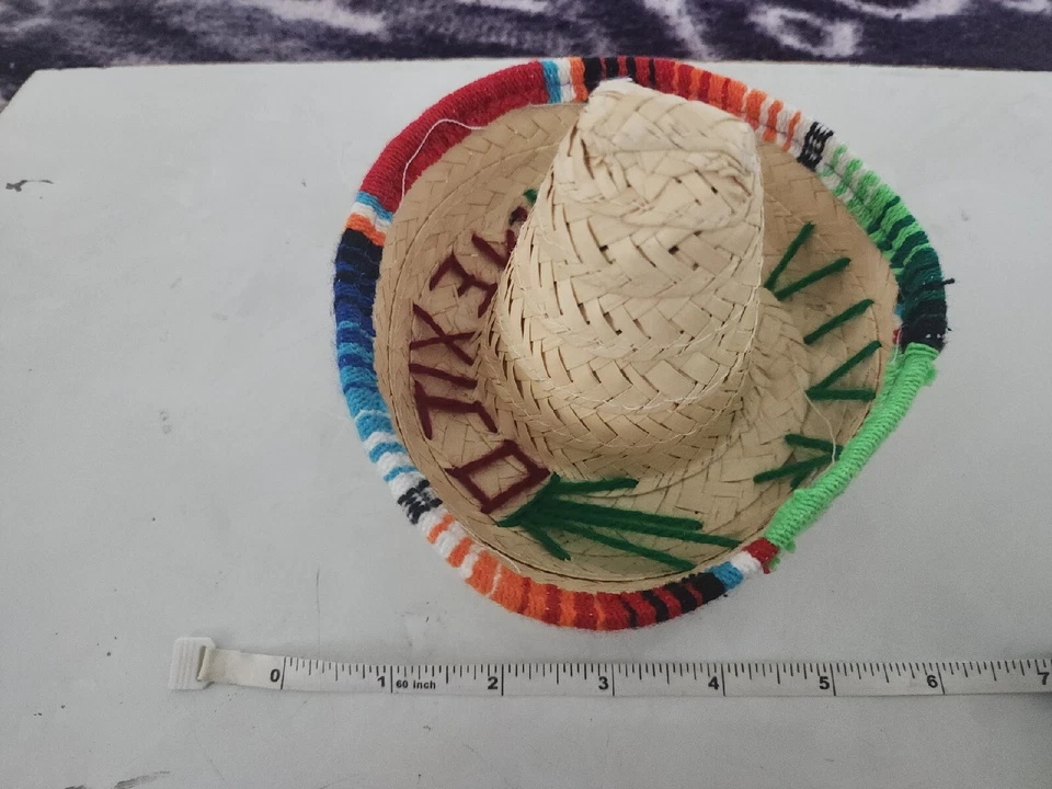 Autêntico do México, chapéu minúsculo mexicano perfeito para 5 de maio ou Halloween 7 polegadas - Imagem 4 de 4