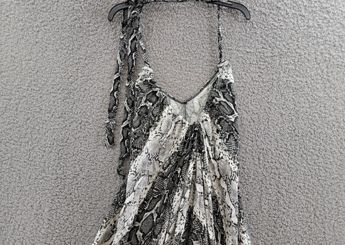 Vince Camuto Printed Convertible Swim Cover-Up Dress Womens S Black Multi Tie Up - Picture 2 of 13