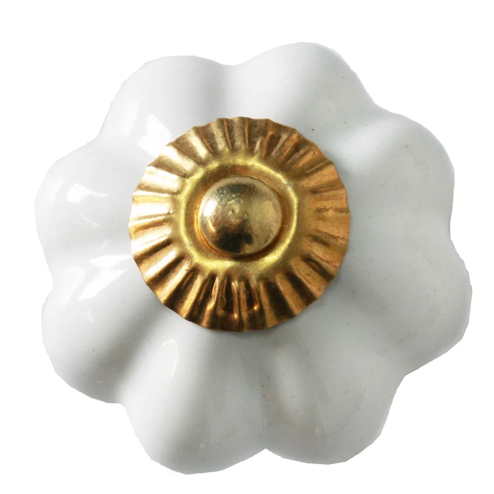 Möbelknöpfe Set 6-8-10 STK Möbelgriffe Weiß Keramik Möbelknopf Porzellan 10 - Bild 3 von 4