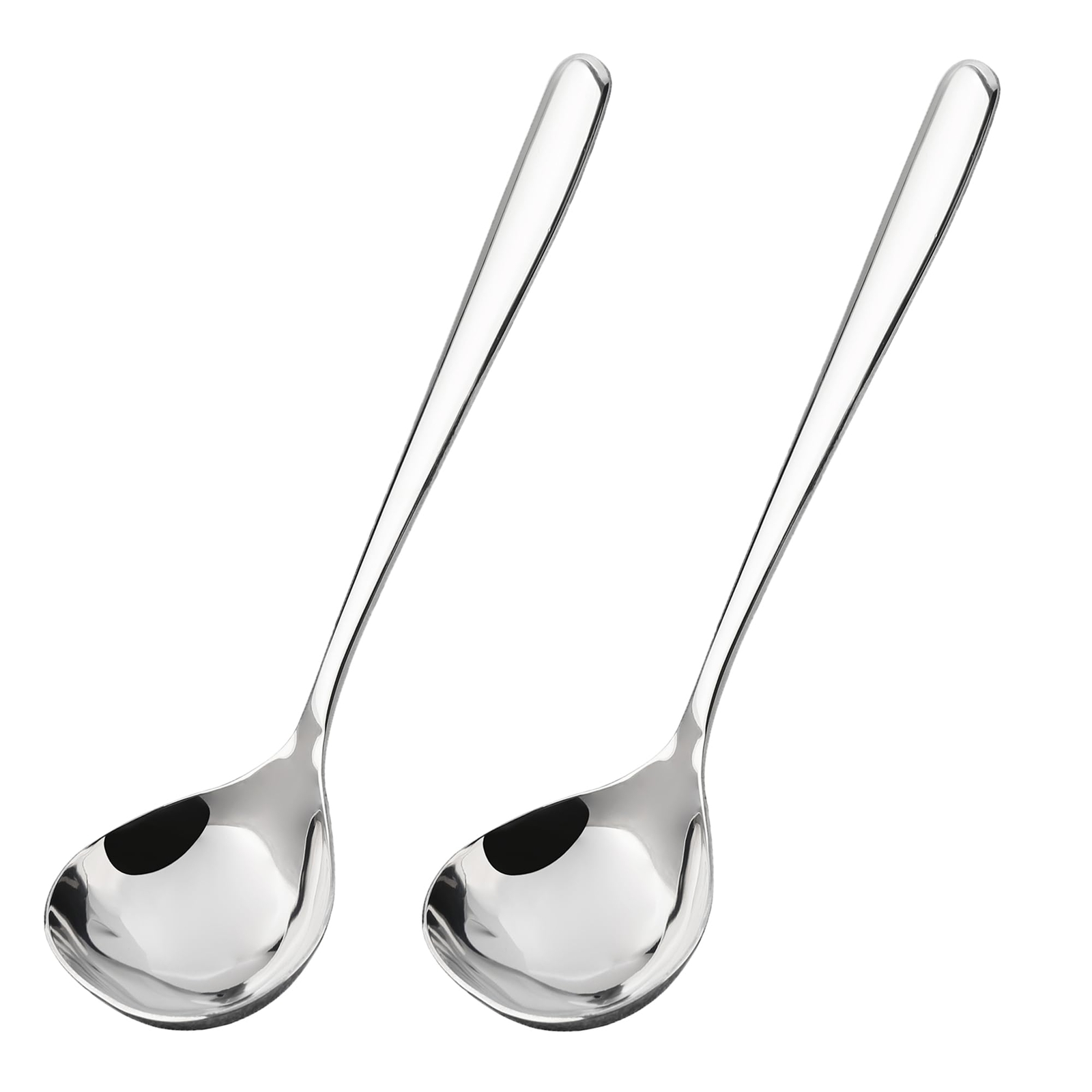 2 Pcs Stainless Steel Soup Spoons, 7.9 Inches Soup Ladle, 304 Stainless Steel...