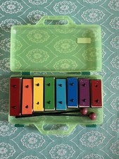 Xylophone for Kids with Mallets 8 Notes Glockenspiel. Carry Case. Instrument