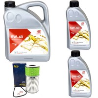 MotoröL Set MotoröL Febi SAE 5W-40 7 Liter + ÖLfilter FüR Mercedes E-Klasse T1