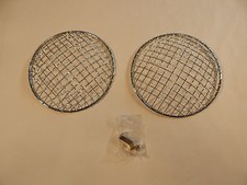 Brand New Pair Of Chrome 7 Headlamp Stone Guards Triumph Tr4 Tr250 Tr6 Spitfire