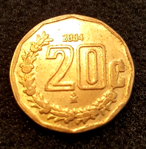 20 Centavos 2004 (large type) designs from Reed (Acatl) Aztec Calendar ...