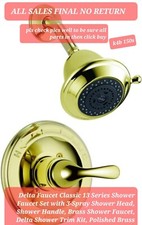Delta Faucet Classic 13 Series Shower Faucet Set with 3-Spray Shower Head,...