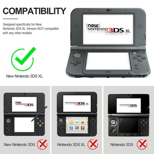 For New Nintendo 3DS XL/LL Clear Crystal Hard Shell Protective Case Cover - Picture 3 of 6
