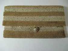 Vtg Old JAPAN Beaded Envelope Wallet Clutch Evening Bag Jewelry Holder Small