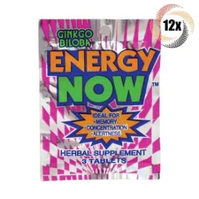 12x Packs Energy Now Ginkgo Biloba Weight Loss Herbal Supplements | 3 Tablets