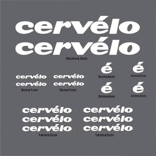 CERVELO Sticker Aufklebersatz Set Fahrrad eBike BMX MTB Rahmen DIY Dekoration - Picture 3 of 6