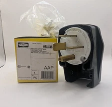 Hubbell HBL8462C 4 Wire Industrial Angle Straight Blade Plug 250Vac 60A, New