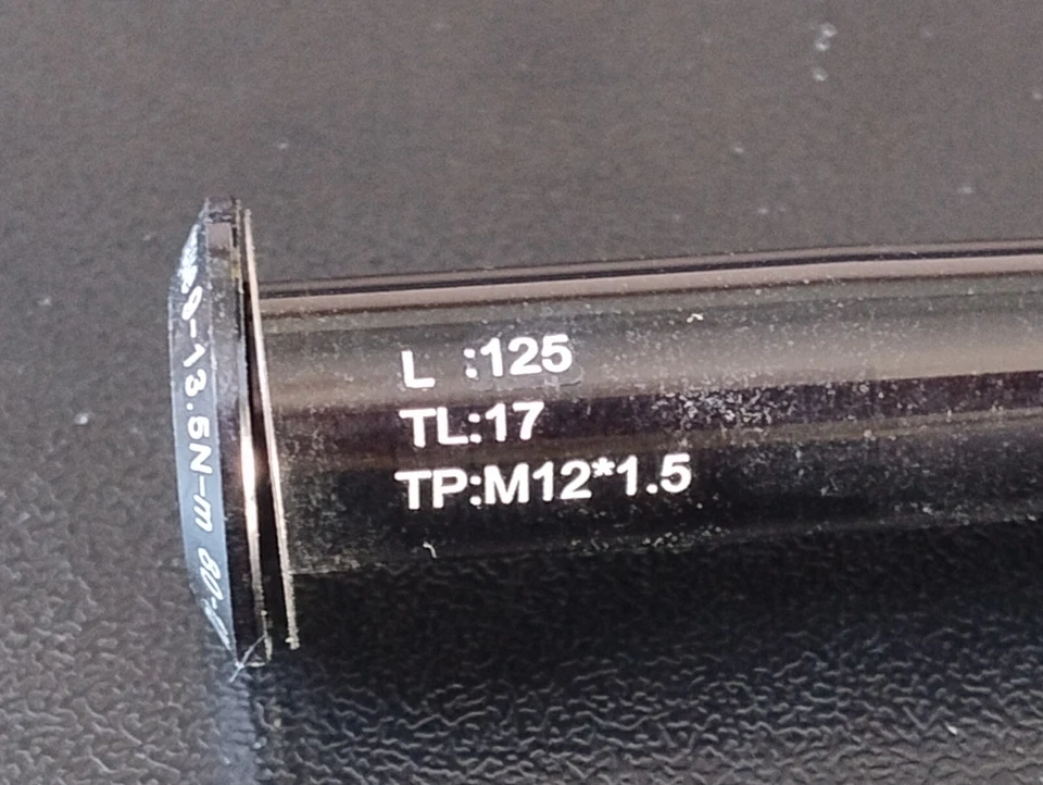 12mm x 125mm x 1.5mm Bike Thru Axle - Image 3 of 4