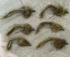 6 Solitude Fly Company Olive Bass Turd 1/0 Bass Flies