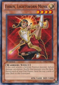 Ehren, Lightsworn Monk - SDLI-EN011 - Common - 1st Edition x3 - Near Mint
