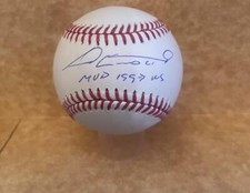 LIVAN HERNANDEZ MVP 1997 WS MARLINS SIGNED AUTOGRAPHED M.L. BASEBALL BECKETT AUT