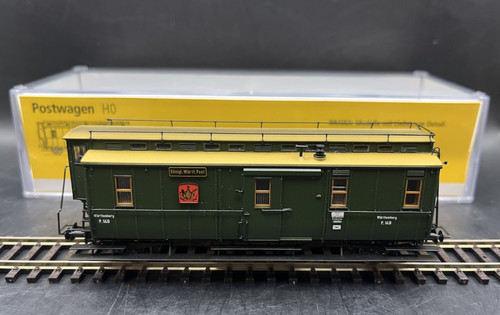 Brawa H0 45002 Postwagen K.W.St.E., zweiachsig, grün | OVP | Zustand: Gebraucht