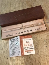 1950’s Parker Writing Pen 21 Design BOX ONLY W/ Flyer