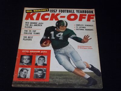 1957 REAL MAGAZINES KICK-OFF MAGAZINE - WALT KOWALCZYK COVER - E 7947
