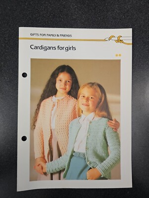 Marshall Cavendish Cardigans For Girls  Crochet Pattern 