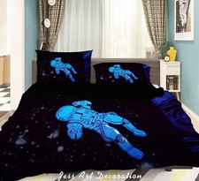 3D Starry Sky Spaceman Star Quilt Cover Set Duvet Cover Bedding Pillowcases 1636