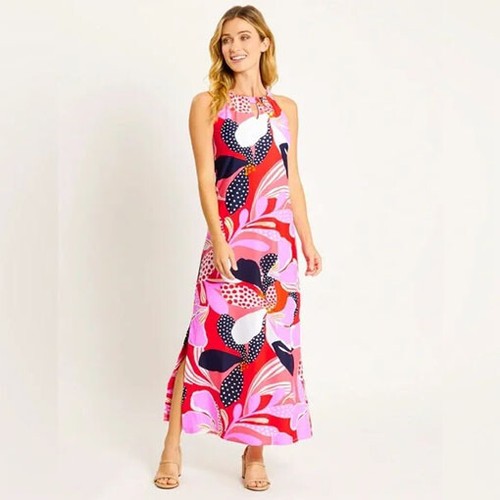 JUDE CONNALLY ~ LISETTE Maxikleid Mod Garten Mohn Print Gr. XL