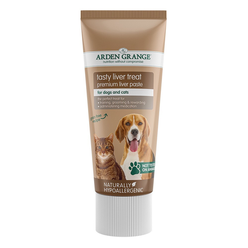 ARDEN GRANGE Dog & Cat Treat Tasty Liver Paste Single 75g Tube