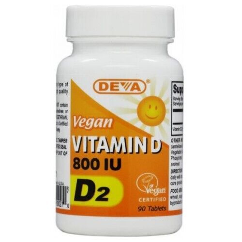 Vegani Vitamina D 800 Iu 90 Pillole Da Deva Vegan Vitamins - Foto 1 di 1