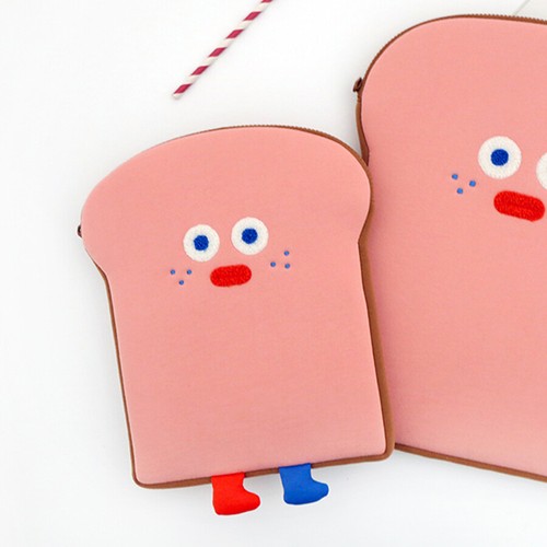 10" 11" Romane Brunch Brother Toast Tablet ipad Pouch Bag Case Korea Stationery - Picture 8 of 24