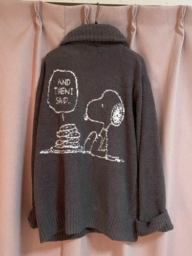 Unisex Gelato Pique × Peanuts Snoopy Gray Cardigan Jacket Gown JP M(US S) - Picture 2 of 4