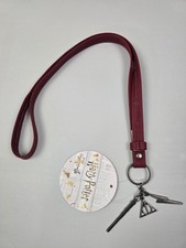 Harry Potter Faux Leather Lanyard with Charms Deathly Hallows