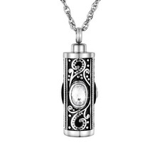 Crystal Cremation Urn Necklace for Ashes Keepsake Cremation Jewelry for Human As