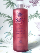 SBC Lychee And Acai Berry Body Wash Bath & Shower Gel Fruity Moisturising 500ml