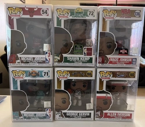 Funko Pop NBA SUPERSTAR LOT OF 6 New